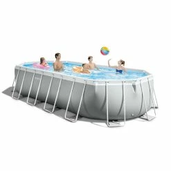Piscine Tubulaire Ovale Intex Prism Frame 6.10 X 3.05 X 1.22m