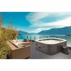 Spa Gonflable Intex Pure Spa Ardoise 6 Places -piscine Soldes 28452ex ambiance