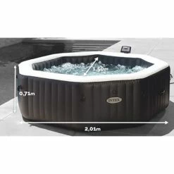 Spa Gonflable Intex PureSpa Carbone 4 Places -piscine Soldes 28458ex raviday dimensions spa gonflable intex purespa carbone 4 places 2