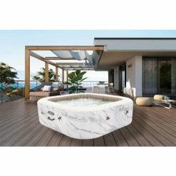 Spa Gonflable Intex PureSpa Calacatta 4 Places -piscine Soldes 28464ex ambiance 2 min