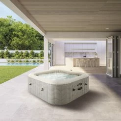 Spa Gonflable Intex PureSpa Chevron 6 Places -piscine Soldes 28472ex ambiance 2 min