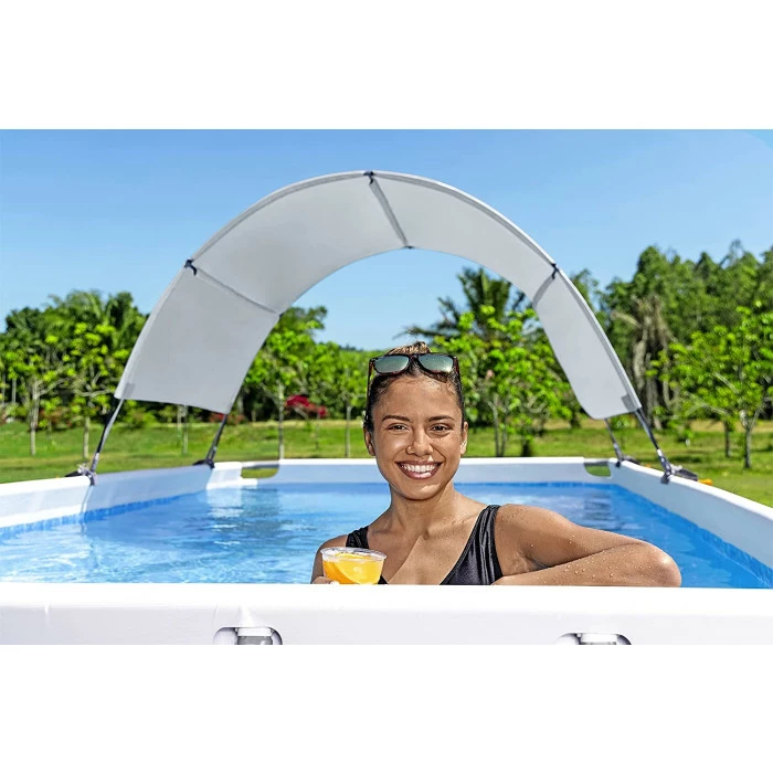 Auvent Pour Piscine Tubulaire Bestway Largeur 2,10 à 3,40 M 2 Auvent Pour Piscine Tubulaire Bestway Largeur 2,10 à 3,40 M – Image 2
