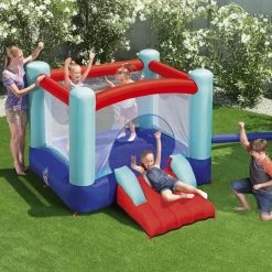 Aire De Jeu Château Gonflable Soufflerie En Continu Bestway -piscine Soldes 53310 ambiance