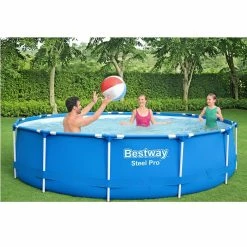 Piscine Tubulaire Ronde Bestway Steel Pro 3,96 X 0,84 M -piscine Soldes 5612e ambiance