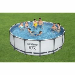 Piscine Tubulaire Bestway Ronde Steel Pro Max 4,57 X 1,22 M -piscine Soldes 56438 piscine tubulaire bestway ronde steel pro 457 x 122 cm ambiance