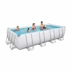 Piscine Tubulaire Rectangulaire Bestway Power Steel 5,49 X 2,74 X 1,22 M Avec Filtre à Sable