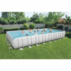 Piscine Tubulaire Rectangulaire Bestway Power Steel™ 9,56 X 4,88 X 1,32 M -piscine Soldes 56623 piscine tubulaire rectangulaire bestway power steeltm 9 56 x 4 88 x 1 32 m ambiance