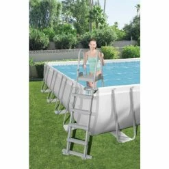 Piscine Tubulaire Rectangulaire Bestway Power Steel™ 9,56 X 4,88 X 1,32 M -piscine Soldes 56623 piscine tubulaire rectangulaire bestway power steeltm 9 56 x 4 88 x 1 32 m echelle