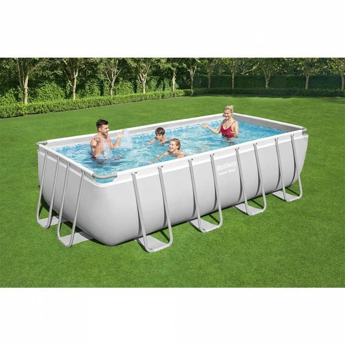 Piscine Tubulaire Rectangulaire Bestway Power Steel 4,88 X 2,44 X 1,22 M Avec Filtre à Sable 4 Piscine Tubulaire Rectangulaire Bestway Power Steel 4,88 X 2,44 X 1,22 M Avec Filtre à Sable – Image 4