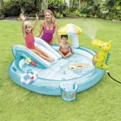 Aire De Jeux Gonflable Intex Alligator -piscine Soldes 57165 aire aligator ambiance 2 min