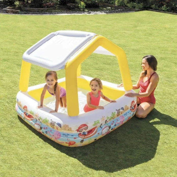 Piscine Gonflable Avec Pare Soleil Aqua Intex 2 Piscine Gonflable Avec Pare Soleil Aqua Intex – Image 2