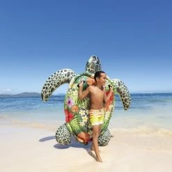 Tortue De Mer Tropicale Gonflable Intex -piscine Soldes 57555 tortue gonflable ambiance 3 min