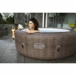 Spa Gonflable Bestway Lay-Z Spa St MORITZ AirJet 7 Places -piscine Soldes 60023 spa gonflable bulles bestway st moritz ambiance 2
