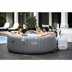 Spa Gonflable Bestway Lay-Z Spa SANTORINI HydroJet Pro 7 Places -piscine Soldes 60075 spa gonflable bestway lay z spa santorini ambiance
