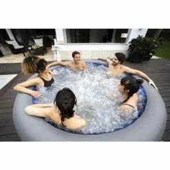Spa Gonflable Bestway Lay-Z Spa SANTORINI HydroJet Pro 7 Places -piscine Soldes 60075 spa gonflable bestway lay z spa santorini ambiance 5