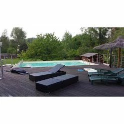 Piscine En Bois Rectangulaire Ubbink Azura 5,05 X 3,50 X 1,26 M - Liner Bleu -piscine Soldes 7504754 piscine bois rectangulaire ubbink sunwater 300 555 bleu 2 1