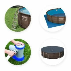 Piscine Tubulaire Ronde Bestway Power Steel Swim Vista 4,88 X 1,22 M -piscine Soldes accessoires piscine power steel swim vista bestway 1 1