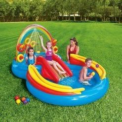 Aire De Jeux Gonflable Arc-en-Ciel Intex -piscine Soldes aire de jeux arc en ciel ambiance min