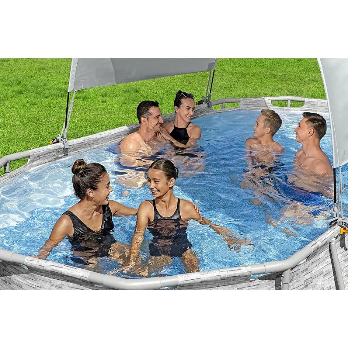 Auvent Pour Piscine Tubulaire Bestway Largeur 2,10 à 3,40 M 5 Auvent Pour Piscine Tubulaire Bestway Largeur 2,10 à 3,40 M – Image 5