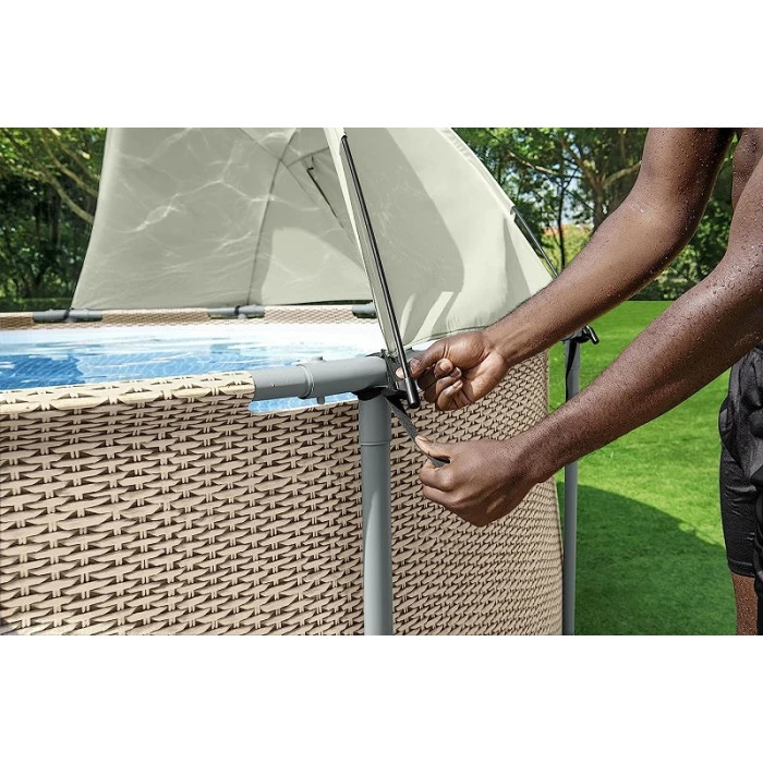 Auvent Pour Piscine Tubulaire Bestway Ø 3,05 à 5,49 M 6 Auvent Pour Piscine Tubulaire Bestway Ø 3,05 à 5,49 M – Image 6