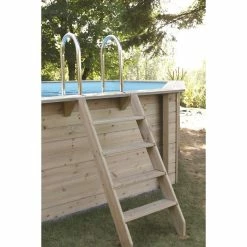 Piscine En Bois Rectangulaire Ubbink Azura 4,50 X 2,50 X 1,26 M - Liner Bleu -piscine Soldes azura 250x450 2 min