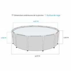 Piscine Tubulaire Bestway Power Steel Stone Ronde 4,27 X 1,22 M 15 Piscine Tubulaire Bestway Power Steel Stone Ronde 4,27 X 1,22 M -piscine Soldes dimensions piscine tubulaire bestway steel stone ronde 427 x 122 cm 1