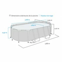 Piscine Tubulaire Bestway Power Steel Swim Vista Ovale 4,88 X 3,05 X 1,07 M 13 Piscine Tubulaire Bestway Power Steel Swim Vista Ovale 4,88 X 3,05 X 1,07 M -piscine Soldes dimensions piscine tubulaire bestway steel swim vista ovale 488 x 305 x 107 cm