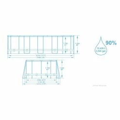 Piscine Tubulaire Ovale Bestway Power Steel 5,49 X 2,74 X 1,22 M 12 Piscine Tubulaire Ovale Bestway Power Steel 5,49 X 2,74 X 1,22 M -piscine Soldes dimensions 3 1