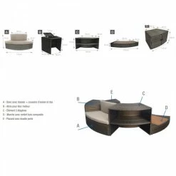 PACK Spa Portable Netspa Vita Premium 4 à 6 Personnes + Mobilier 13 PACK Spa Portable Netspa Vita Premium 4 à 6 Personnes + Mobilier -piscine Soldes dimensions vita premium mobilier