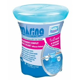 Traitement Complet Sans Chlore En Diffuseur Flottant Marina - Pour Piscines 4 à 10 M³ 1 Traitement Complet Sans Chlore En Diffuseur Flottant Marina - Pour Piscines 4 à 10 M³