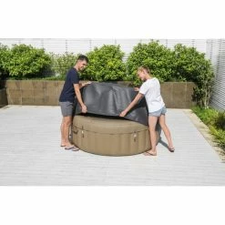 Couverture Thermique Pour Spa Rond Bestway Ø 196 X H 71 Cm -piscine Soldes housse thermique ronde energysense 196 m x 71 cm pour spa gonflable lay z spa 5