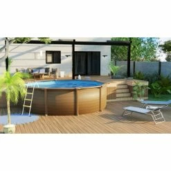GRE Piscine Ronde Acier Gré Pacific Imitation Bois - 4,60 X 1,20 M 7 GRE Piscine Ronde Acier Gré Pacific Imitation Bois - 4,60 X 1,20 M -piscine Soldes kit460w piscine ronde acier gre pacific imitation bois 460 120 ambiance 2
