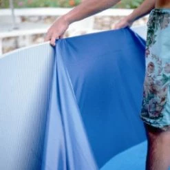 Liner Bleu Pour Piscine GRE - 6,10 X 3,75 X H 1,20 M - 40/100e