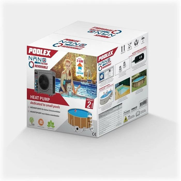 Pompe à Chaleur Poolex Nano Action Reversible 3 KW - Piscine < 20 M³ 5 Pompe à Chaleur Poolex Nano Action Reversible 3 KW - Piscine < 20 M³ – Image 5