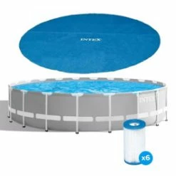 Pack Piscine Tubulaire Ronde Intex Prism Frame 5,49 X 1,22 M + Essentiels