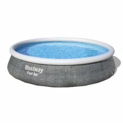 Piscine Autoportée Bestway Fast Set Aspect Rotin 3,96 X 0,84 M -piscine Soldes piscine autoportee bestway fast set rotin 396 x 84 cm 3