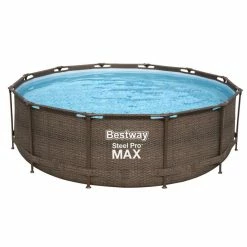 Piscine Tubulaire Ronde Bestway Steel Pro Max 3,66 X 1,00 M -piscine Soldes piscine bestway imitation bois 366 9