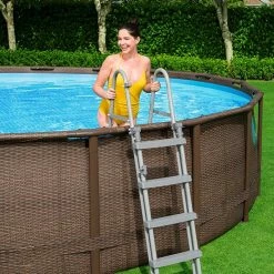Piscine Tubulaire Ronde Bestway Power Steel Swim Vista 5,49 X 1,22 M -piscine Soldes piscine bestway power steel vista 549 x 122 2 1