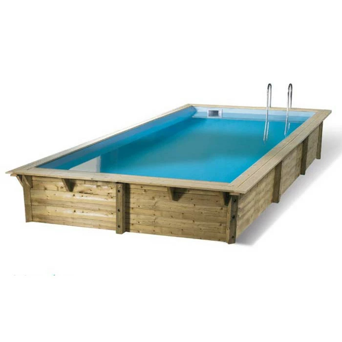 Piscine En Bois Rectangulaire Ubbink Linéa 6,50 X 3,50 X 1,40 M - Liner Bleu 1 Piscine En Bois Rectangulaire Ubbink Linéa 6,50 X 3,50 X 1,40 M - Liner Bleu