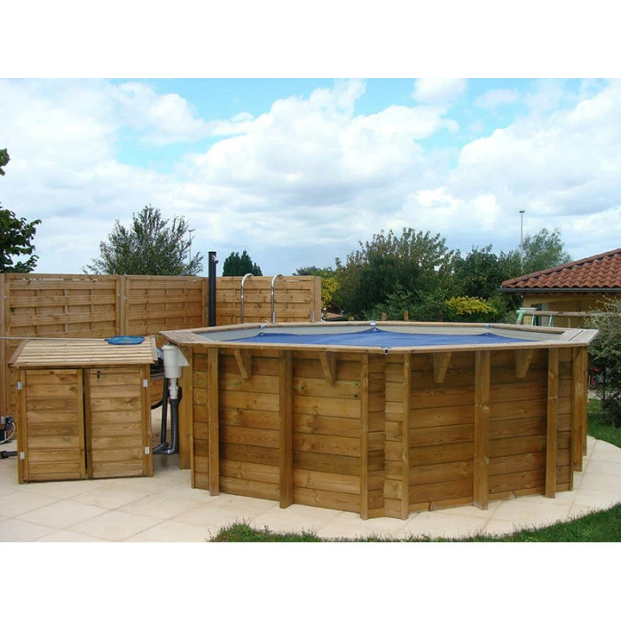 Piscine En Bois Octogonale Ubbink Océa 4,30 X 1,20 M - Liner Beige 6 Piscine En Bois Octogonale Ubbink Océa 4,30 X 1,20 M - Liner Beige – Image 6