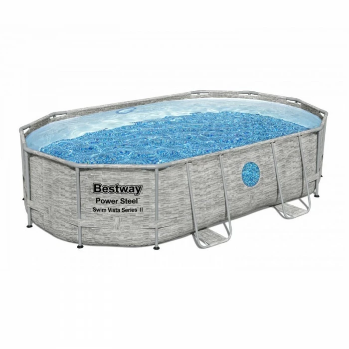 Piscine Tubulaire Bestway Power Steel Swim Vista Ovale 4,88 X 3,05 X 1,07 M 1 Piscine Tubulaire Bestway Power Steel Swim Vista Ovale 4,88 X 3,05 X 1,07 M