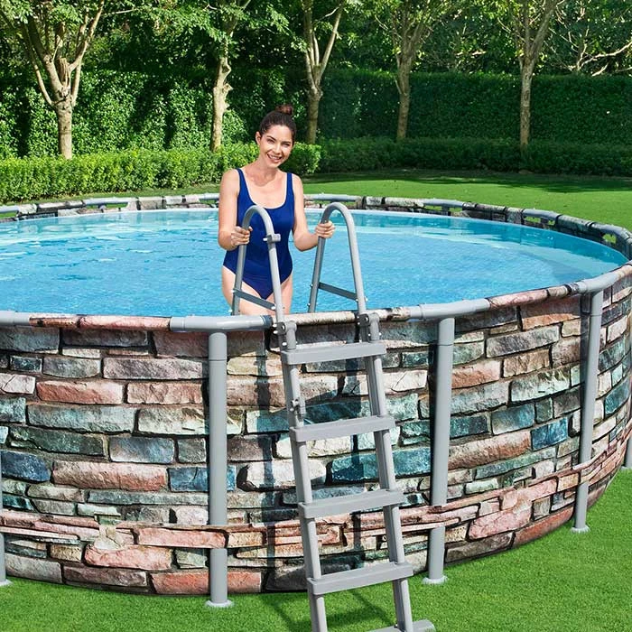 Piscine Tubulaire Bestway Power Steel Stone Ronde 4,27 X 1,22 M 10 Piscine Tubulaire Bestway Power Steel Stone Ronde 4,27 X 1,22 M – Image 10