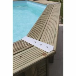 Piscine En Bois Octogonale Ubbink Azura 4,90 X 3,55 X 1,30 M - Liner Beige -piscine Soldes piscine ubbink azura 490 355 130 bleu 5 1