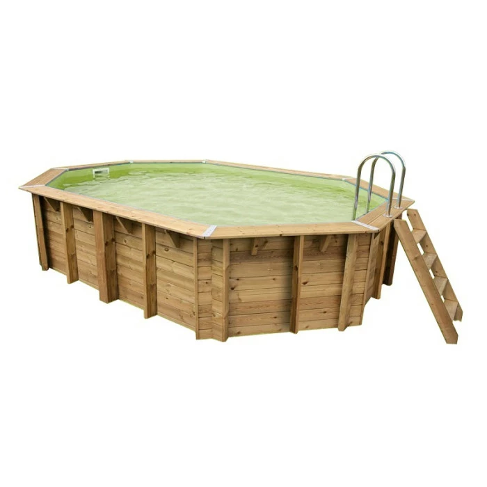 Piscine En Bois Octogonale Ubbink Azura 6,10 X 4 X 1,20 M - Liner Beige 1 Piscine En Bois Octogonale Ubbink Azura 6,10 X 4 X 1,20 M - Liner Beige