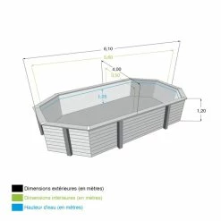 Piscine En Bois Octogonale Ubbink Azura 6,10 X 4 X 1,20 M - Liner Beige 10 Piscine En Bois Octogonale Ubbink Azura 6,10 X 4 X 1,20 M - Liner Beige -piscine Soldes piscine ubbink azura 610 400 120 bleu 5 1