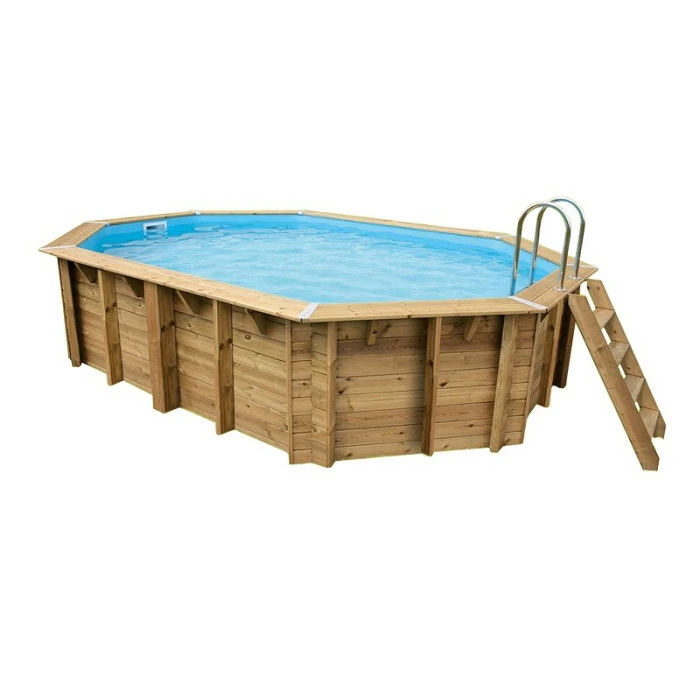 Piscine En Bois Octogonale Ubbink Azura 6,10 X 4 X 1,20 M - Liner Bleu 1 Piscine En Bois Octogonale Ubbink Azura 6,10 X 4 X 1,20 M - Liner Bleu