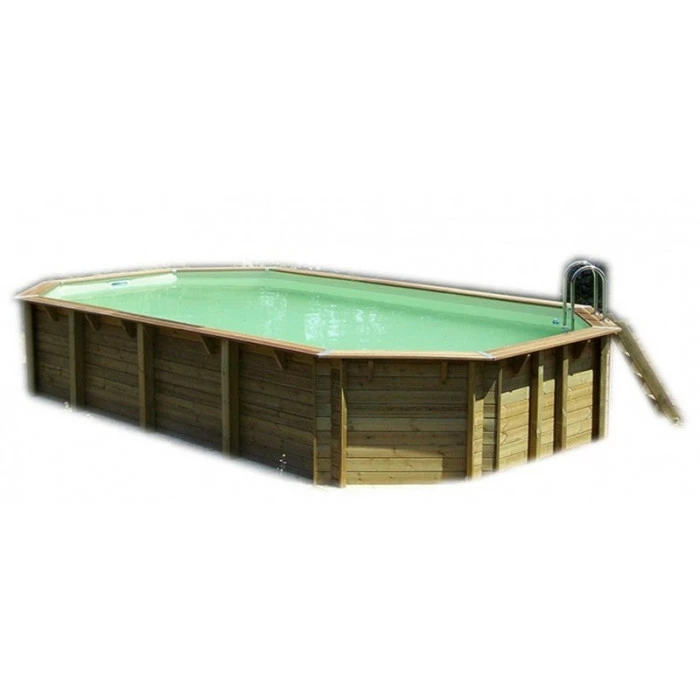 Piscine En Bois Octogonale Ubbink Azura 7,50 X 4,00 X 1,30 M - Liner Beige 1 Piscine En Bois Octogonale Ubbink Azura 7,50 X 4,00 X 1,30 M - Liner Beige