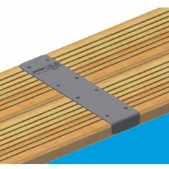 Kit De 4 Pièces Finition Margelles 180° Ubbink Alu Piscine Bois Rectangulaire