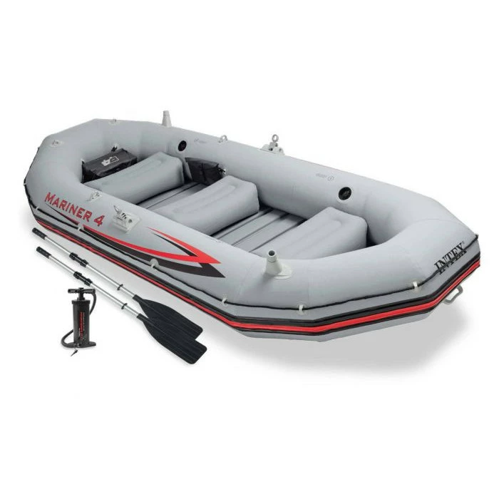 Set Bateau Gonflable 4 Places Intex Mariner 4 (gonfleur Et Rames Inclus) 1 Set Bateau Gonflable 4 Places Intex Mariner 4 (gonfleur Et Rames Inclus)