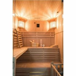 Sauna Traditionnel France Sauna SENSE - 4 Places -piscine Soldes sn sense 4pk sauna vapeur france sauna sense 4places interieur